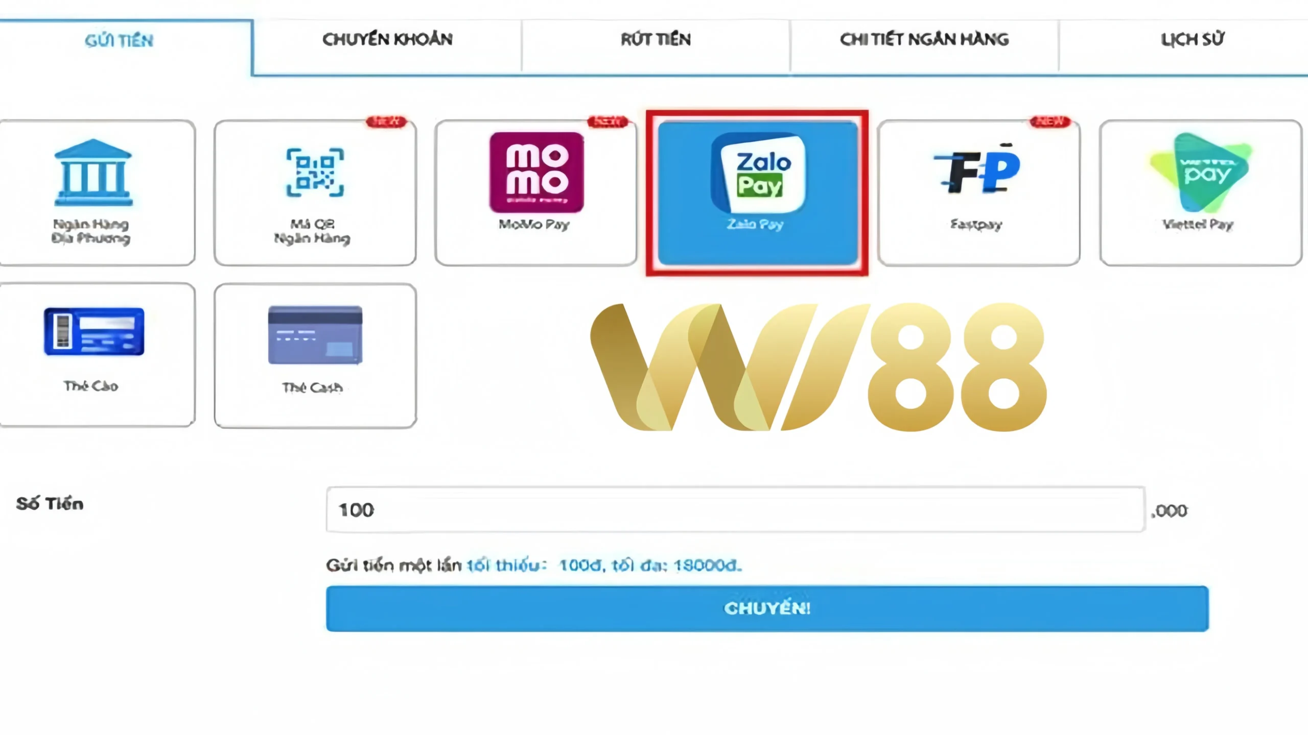 Nạp tiền Wi88 qua ví điện tử Nạp tiền Wi88 qua ví điện tử