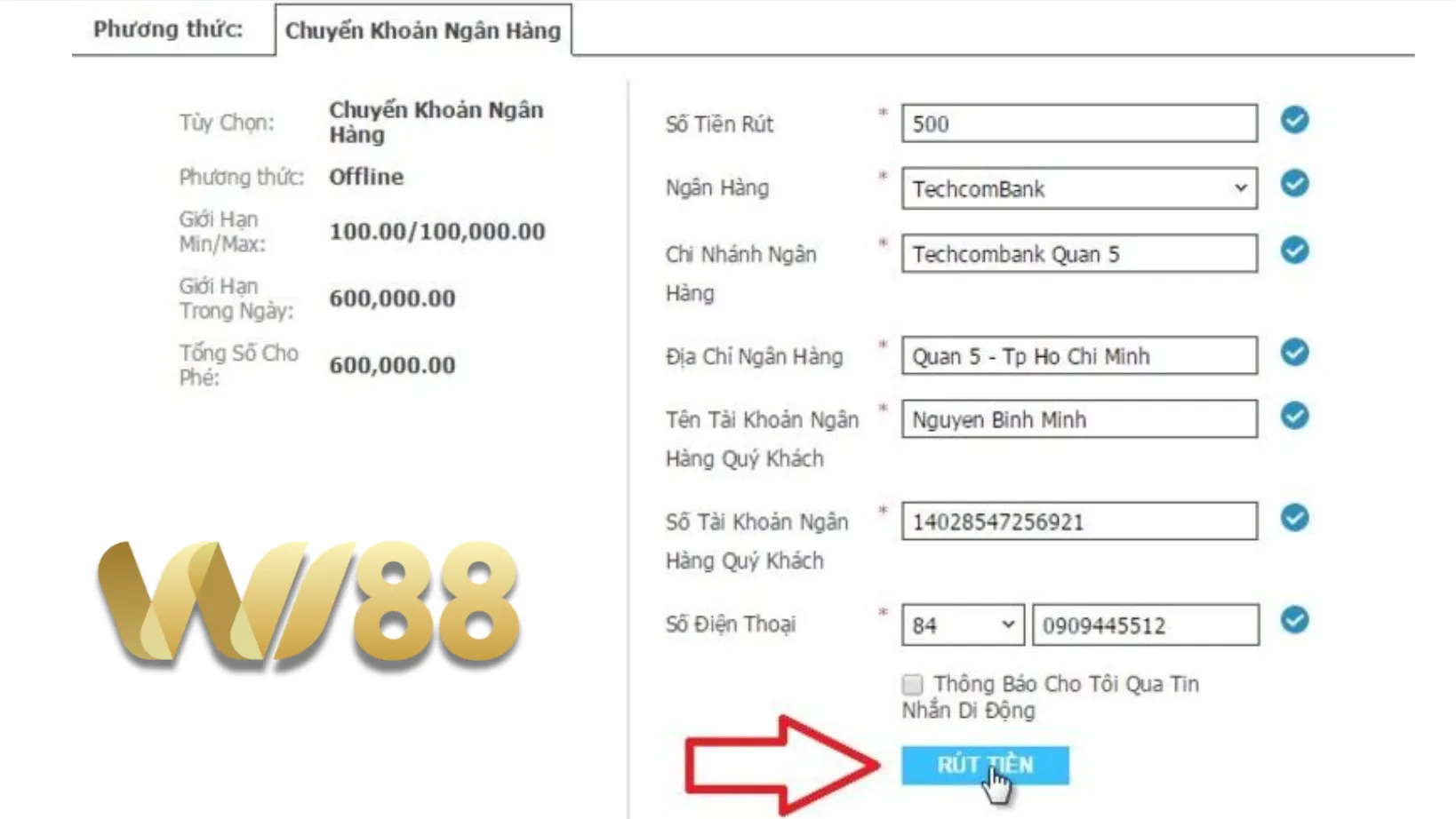 Hướng dẫn rút tiền Wi88 qua thẻ ngân hàng Hướng dẫn rút tiền Wi88 qua thẻ ngân hàng
